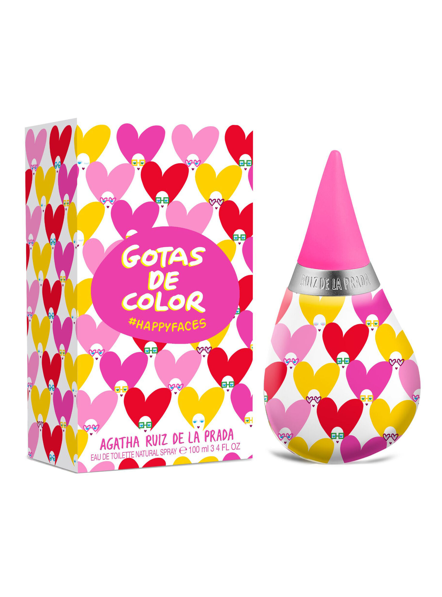 Perfume Agatha Ruiz De La Prada Gotas Happy Faces Mujer EDT 100 ml -  Perfumes Mujer | Paris.cl