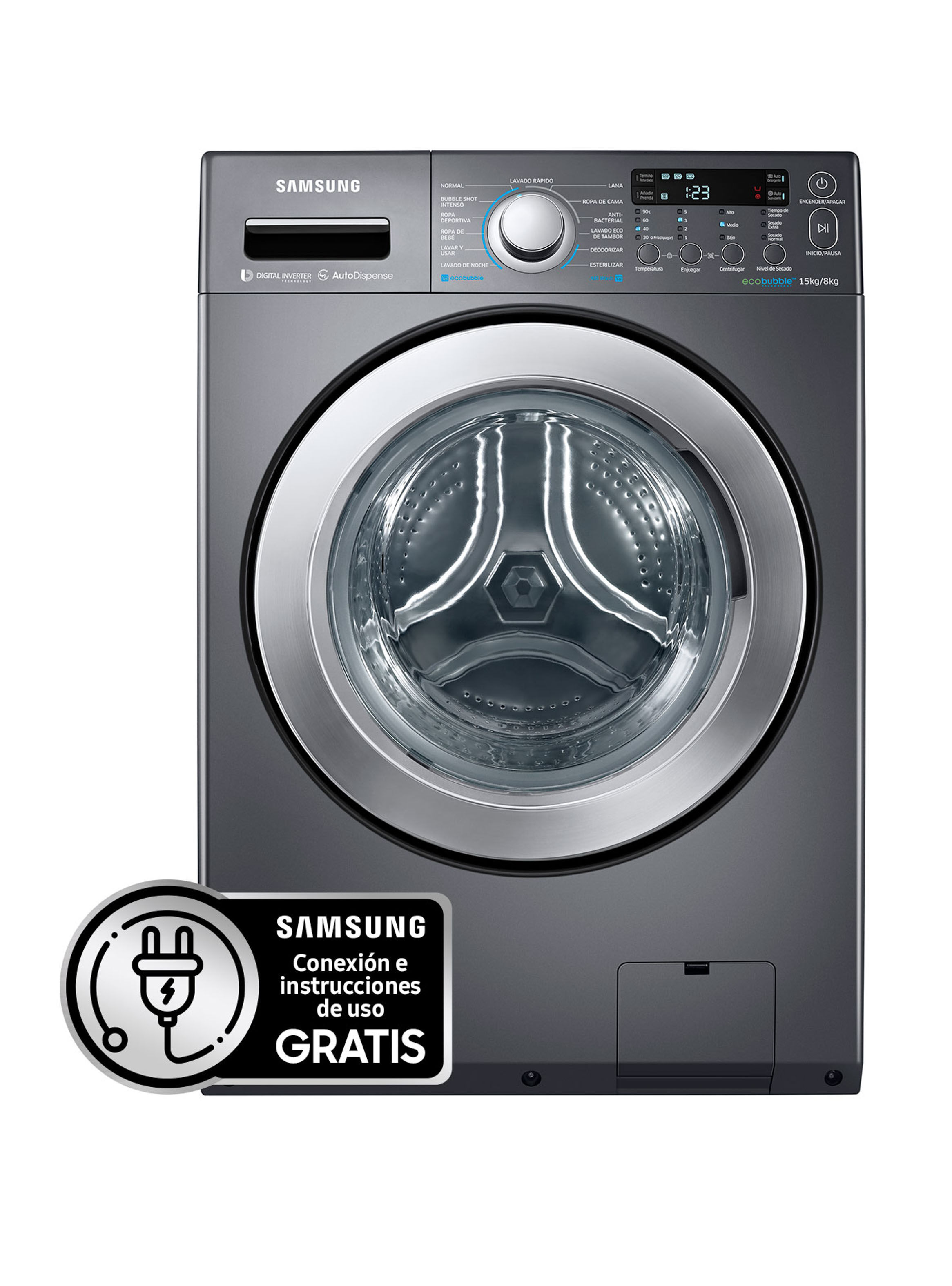 Lavadora Automática Samsung WA15T5260BW/ZS 15 kg.