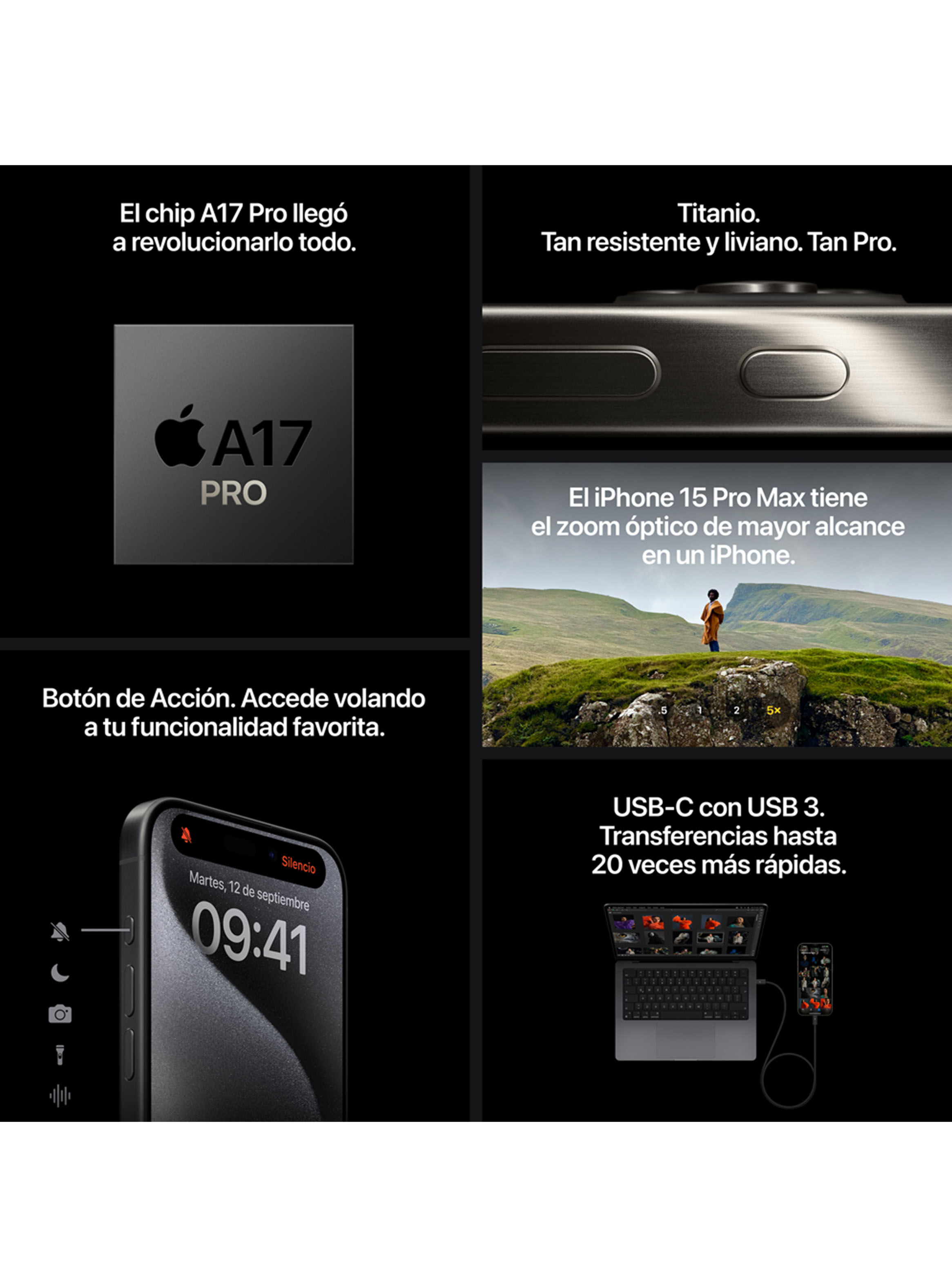 Apple iPhone 15 Pro Max de 1 TB, titanio azul