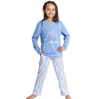 Pijama Mon Amour algodón 21654P Celeste,hi-res