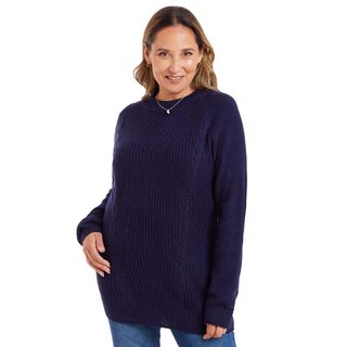 Sweater Mujer Calado Azul Oscuro Fashion´s Park,hi-res