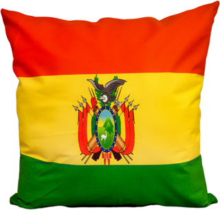 Cojín Felpa 45x45 cm De Bandera de Bolivia Extra Suave ,hi-res