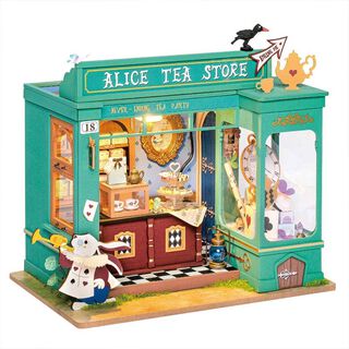 Puzzle 3d casita miniatura alice’s tea store tienda de té alicia,hi-res
