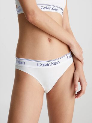 Tanga  con logo Blanco Calvin Klein,hi-res