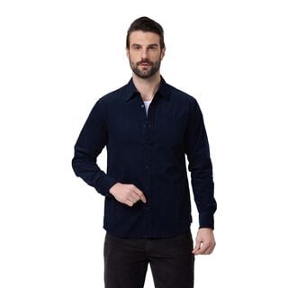Camisa Hombre Cotelé Azul Marino Fashion´s Park,hi-res