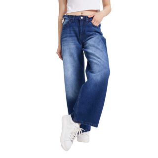 Jeans Mujer Wide Leg Overdyed Azul Fashion´s Park,hi-res