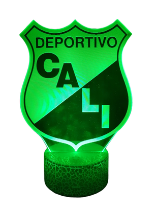 Lámpara ilusión 3D Colombia Deportivo Cali 7 Colores Led,hi-res