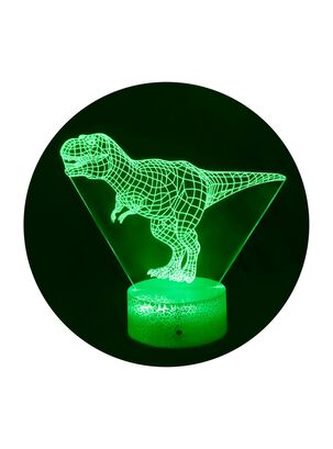 Lámpara Ilusión 3d Dinosaurio Rex Base Agrietada,hi-res