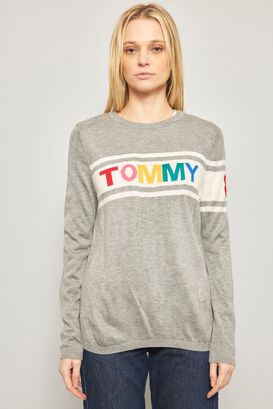 Sweater casual  gris tommy hilfiger talla M 001,hi-res
