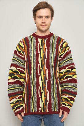 Sweater casual  multicolor nostalgic talla Xl 828,hi-res