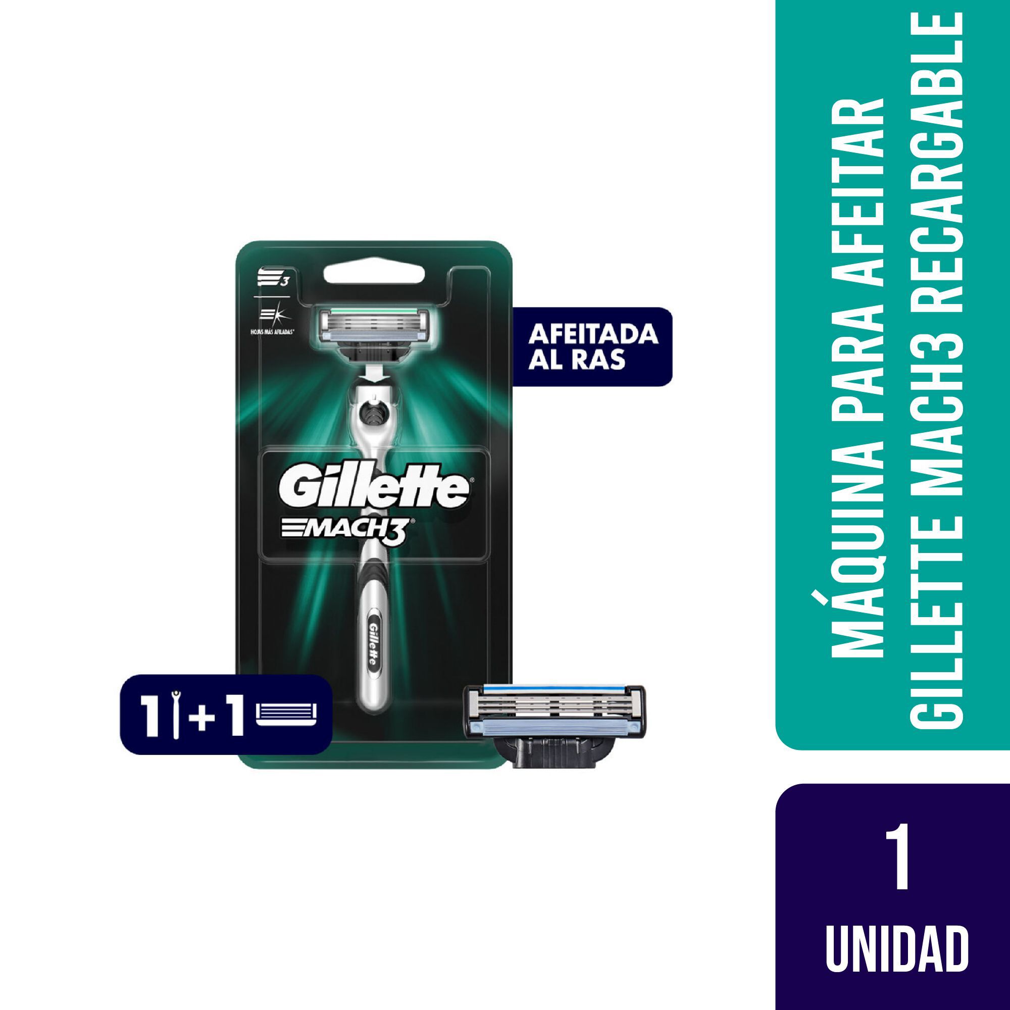 Máquina de Afeitar Gillette Mach3 Sensitive Aloe Vera 1 Unidades, Productos