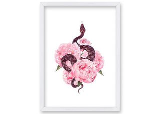 Cuadro 40x30 cm ilustración Flor de veneno,hi-res