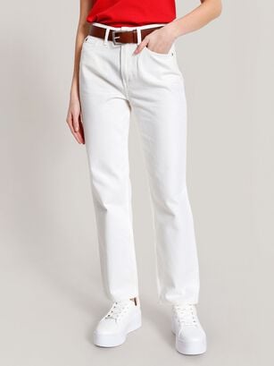 Jeans Classic Rectos Con Logo Blanco Tommy Hilfiger,hi-res