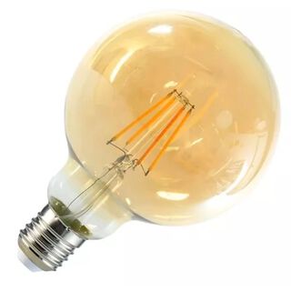 Ampolleta LED G95 Yellow Glass E27 6W VINTAGE,hi-res