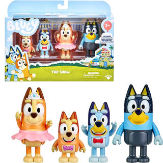 Bluey Pack 4 Figuras The Show,hi-res