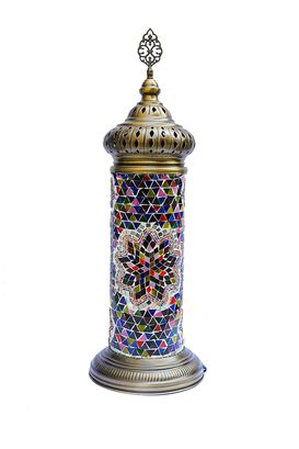 Lámpara turca de mesa cilíndrica L multicolor,hi-res