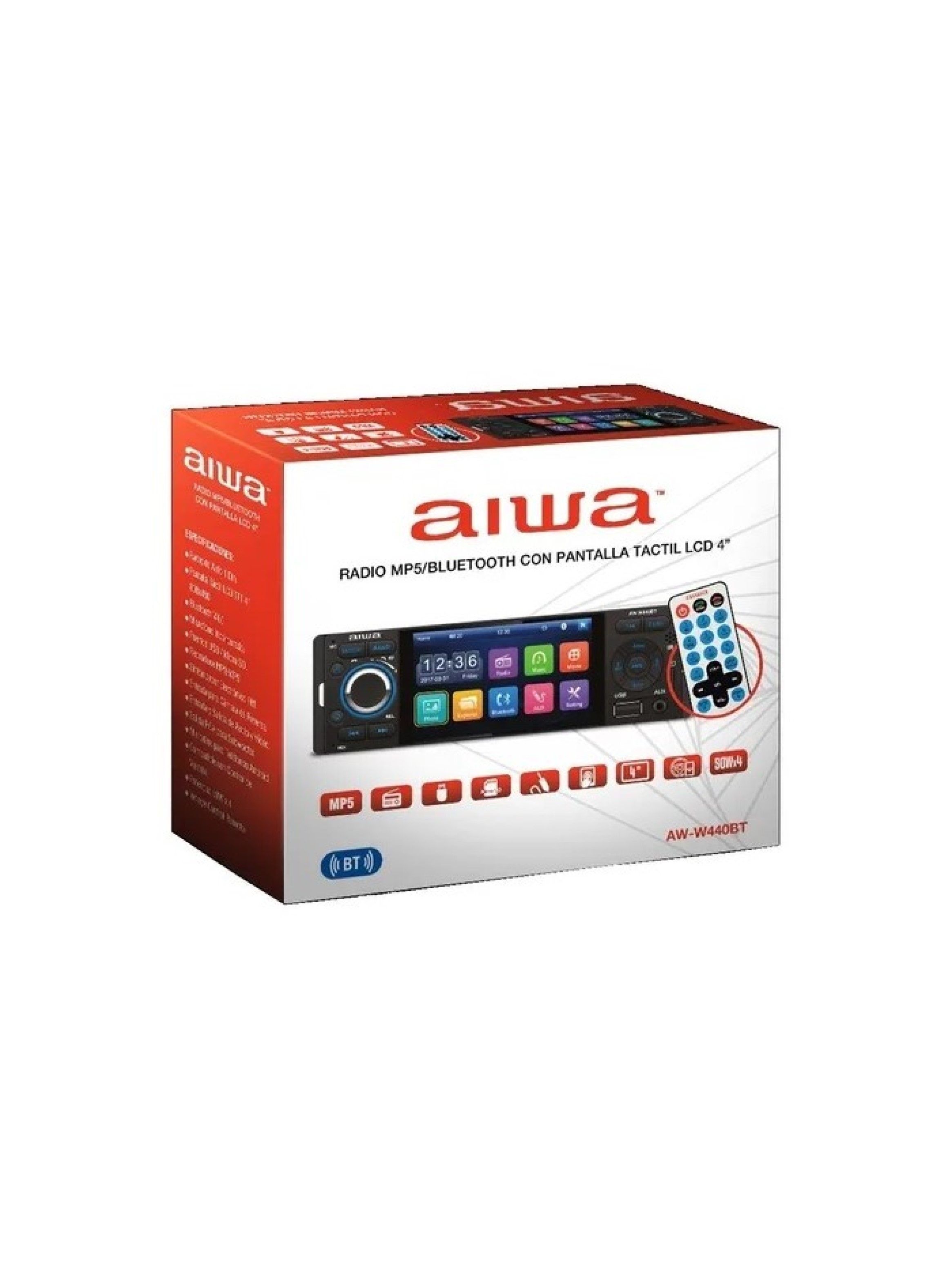 Combo autoradio bluetooth FM USB SD + Parlantes Aiwa